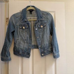 White House Black Market Crop Denim Jacket